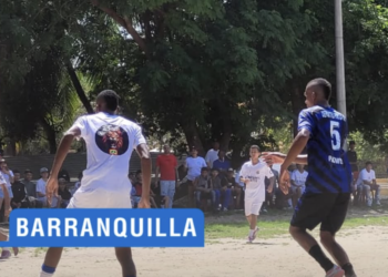 Bandas criminales jugaron partido deportivo por la paz en el barrio Barlovento, Barranquilla